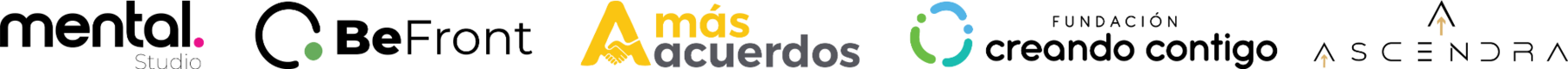 Mental Studio, BeFront, Más Acuerdos, Fundación Creando Contigo y Ascendra